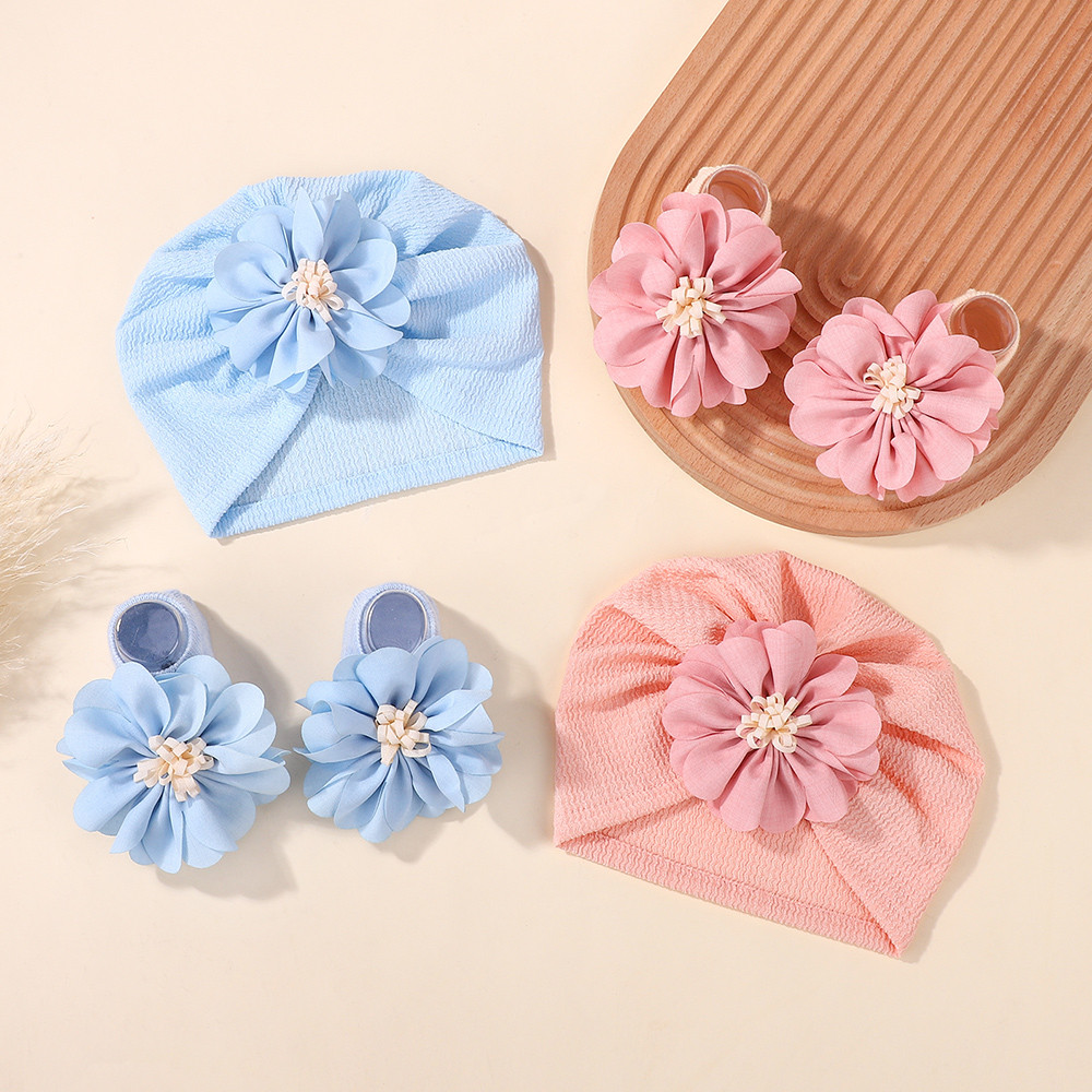 Toddler Sock Set - Set Kaus Kaki Topi Pita Bunga
