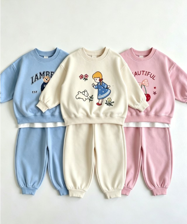Baby Clothing Knitting Patterns - Setelan Baju Olahraga Pola Kartun Serbaguna