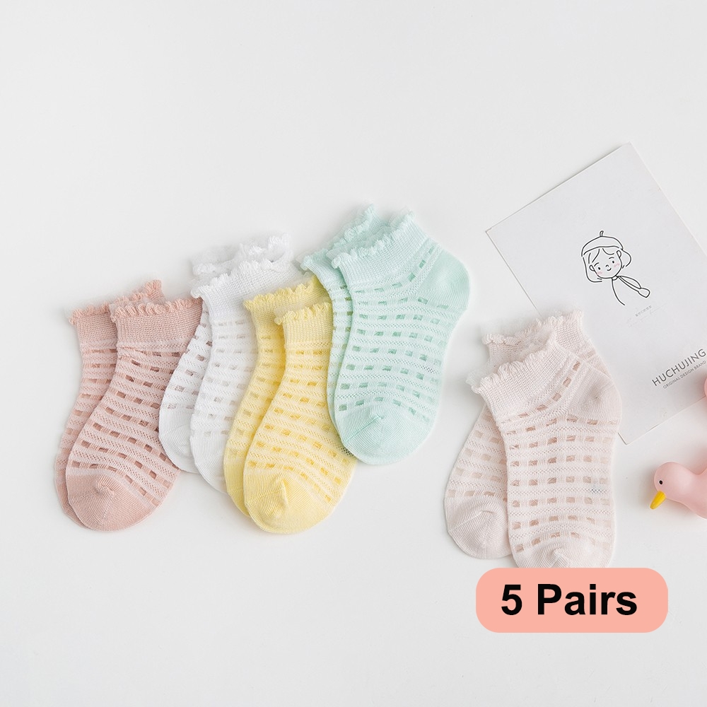 Toddler Sock Set - 5 Pasang/Lot Kaus Kaki Bayi 2-9Y