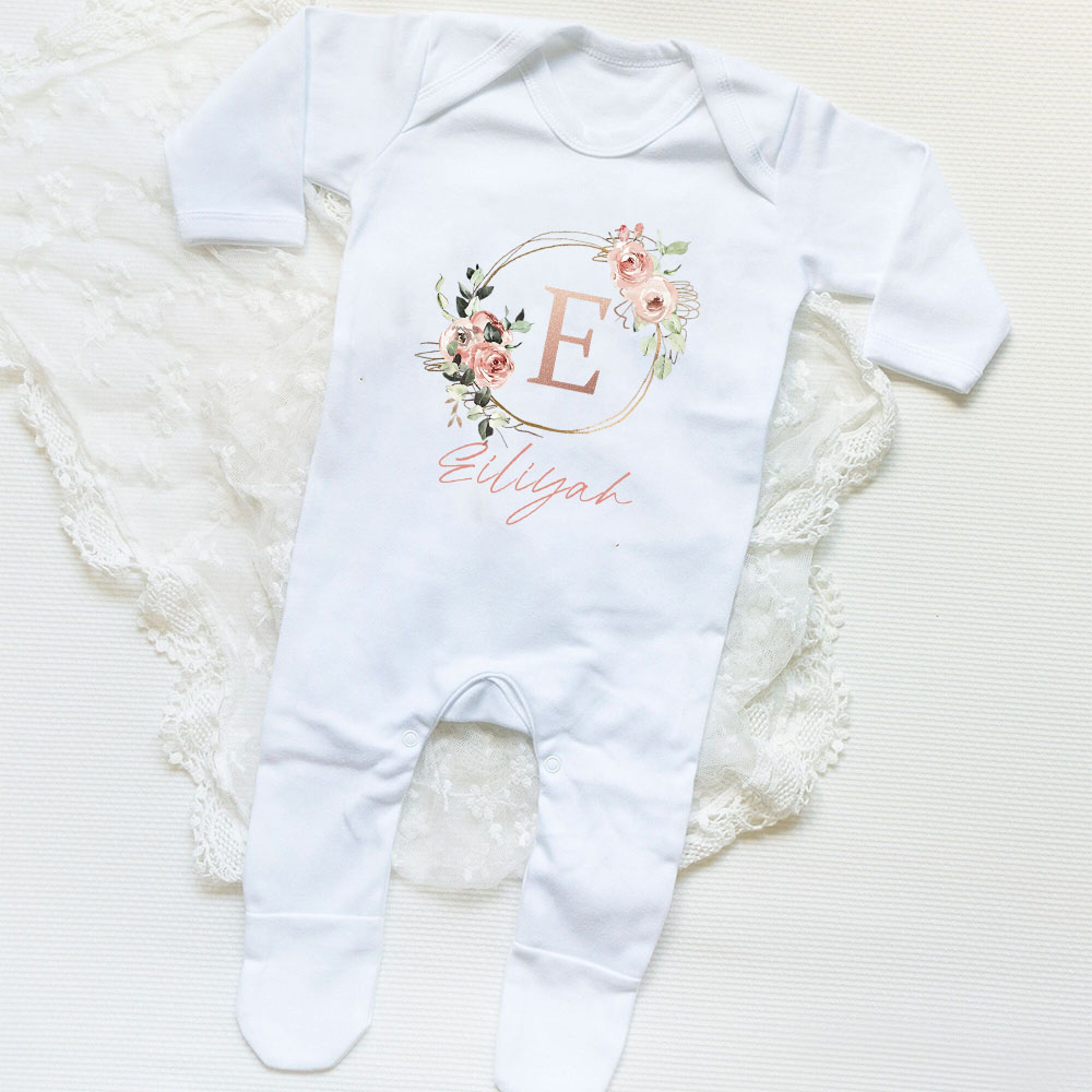 Baby Clothing Names - Baju tidur bayi perempuan dipersonalisasi Selamat