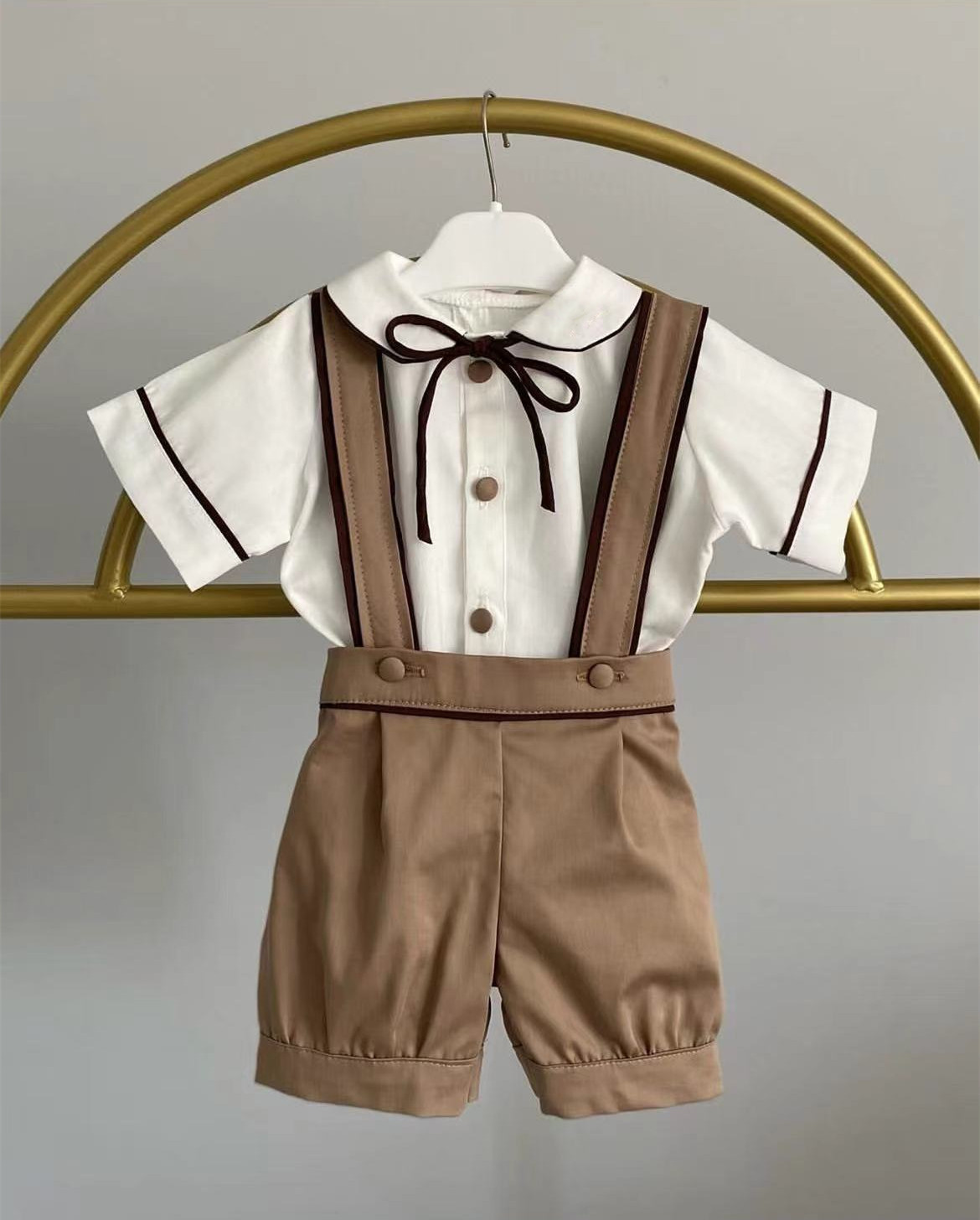 Baby Xmas Clothing - Setelan Khaki Vintage Musim Semi Musim