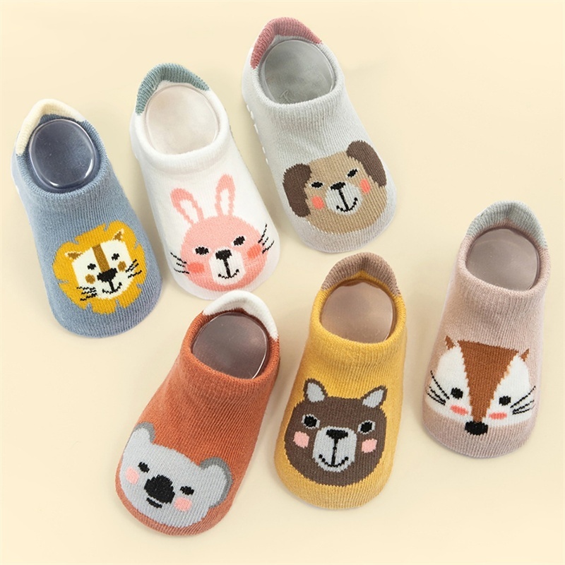 Toddler Sock Set - 6 Pasang/Set Kaus Kaki Lantai Bayi
