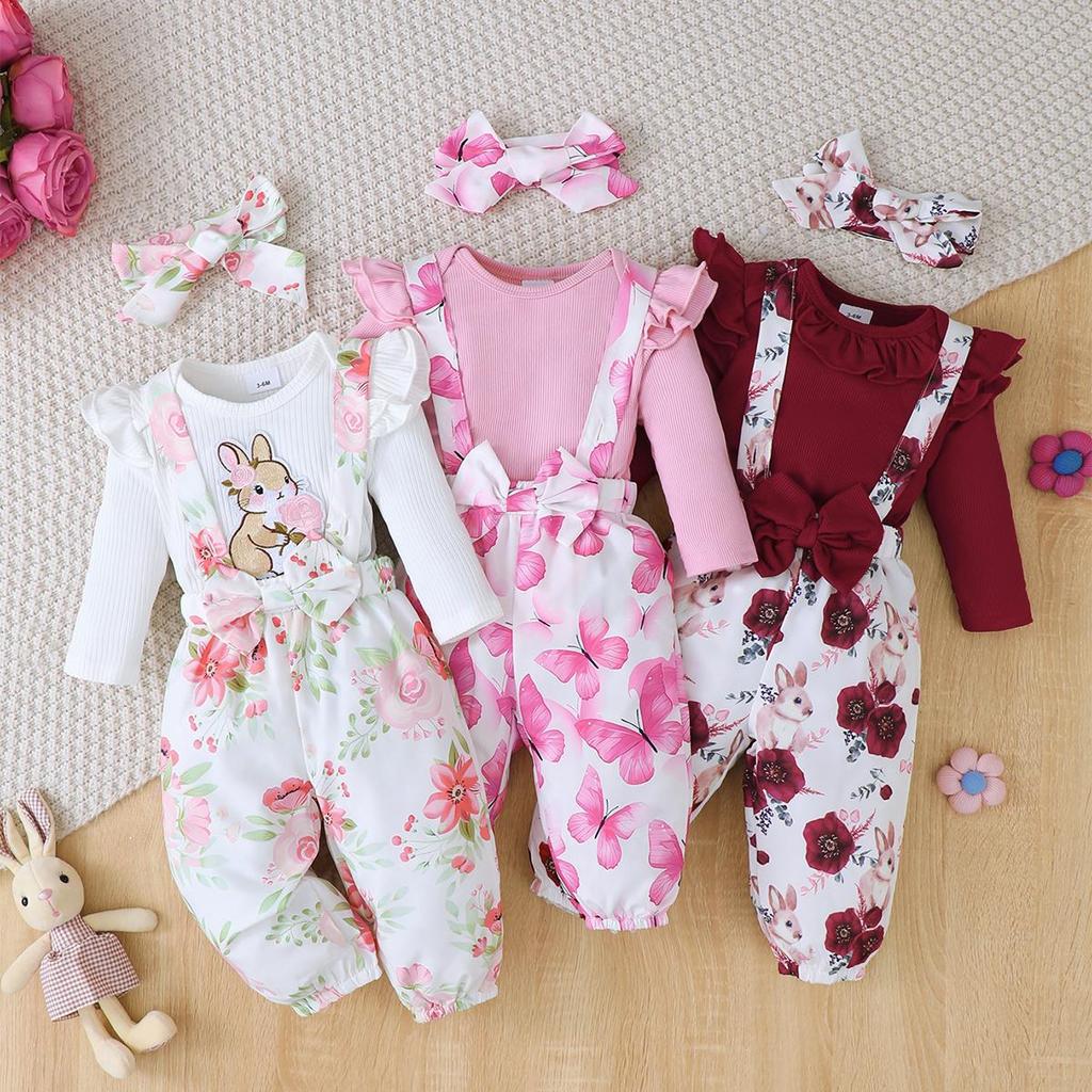 Baby Xmas Clothing - Pakaian 3 Potong untuk Bayi Perempuan