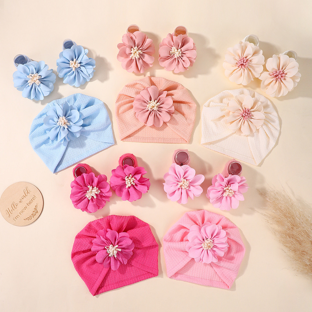 Set Kaus Kaki Topi Pita Bunga  - Toddler Sock Set ulasan dan harga