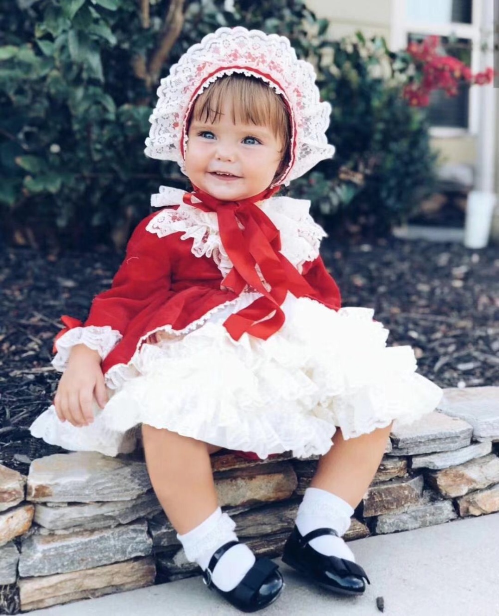 4 Buah Gaun Putri Spanyol Anti - Baby Xmas Clothing ulasan dan harga